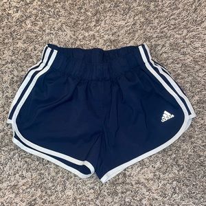 Adidas dark blue running shorts